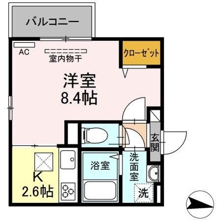 黒崎駅 徒歩15分 2階の物件間取画像